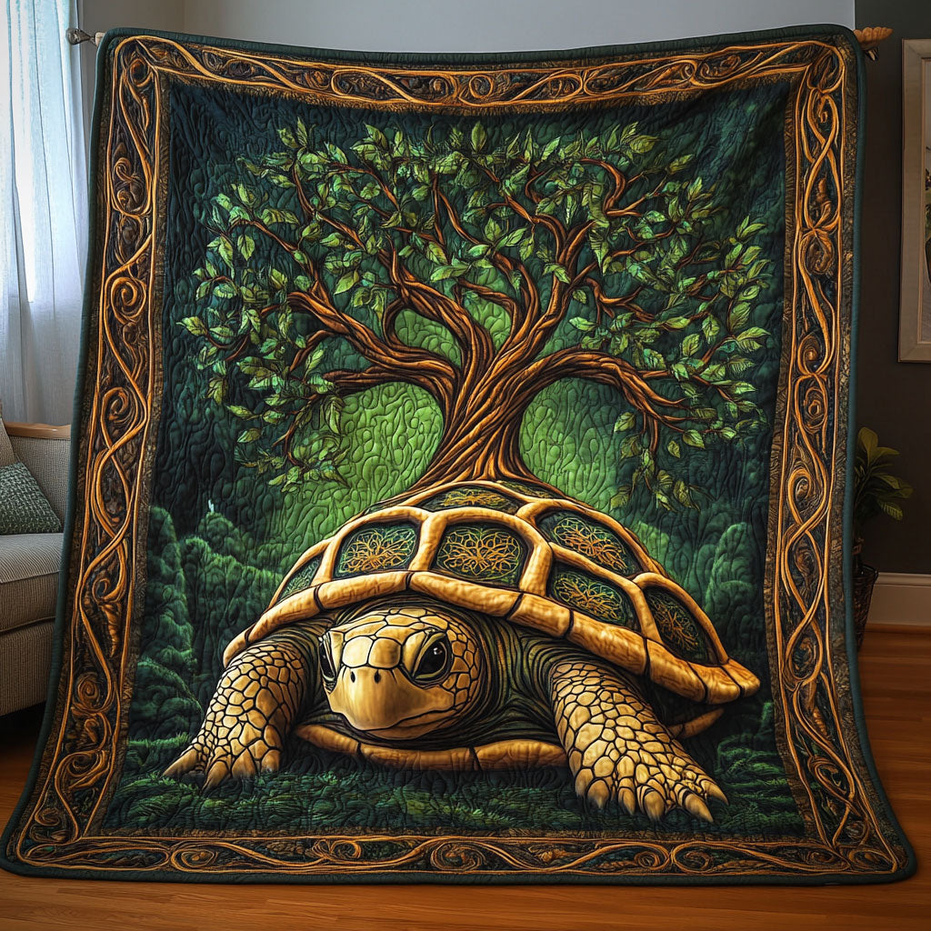Turtle Tree Of Life Quilt Soft Quilt Blanket Gift to Warm Hearts