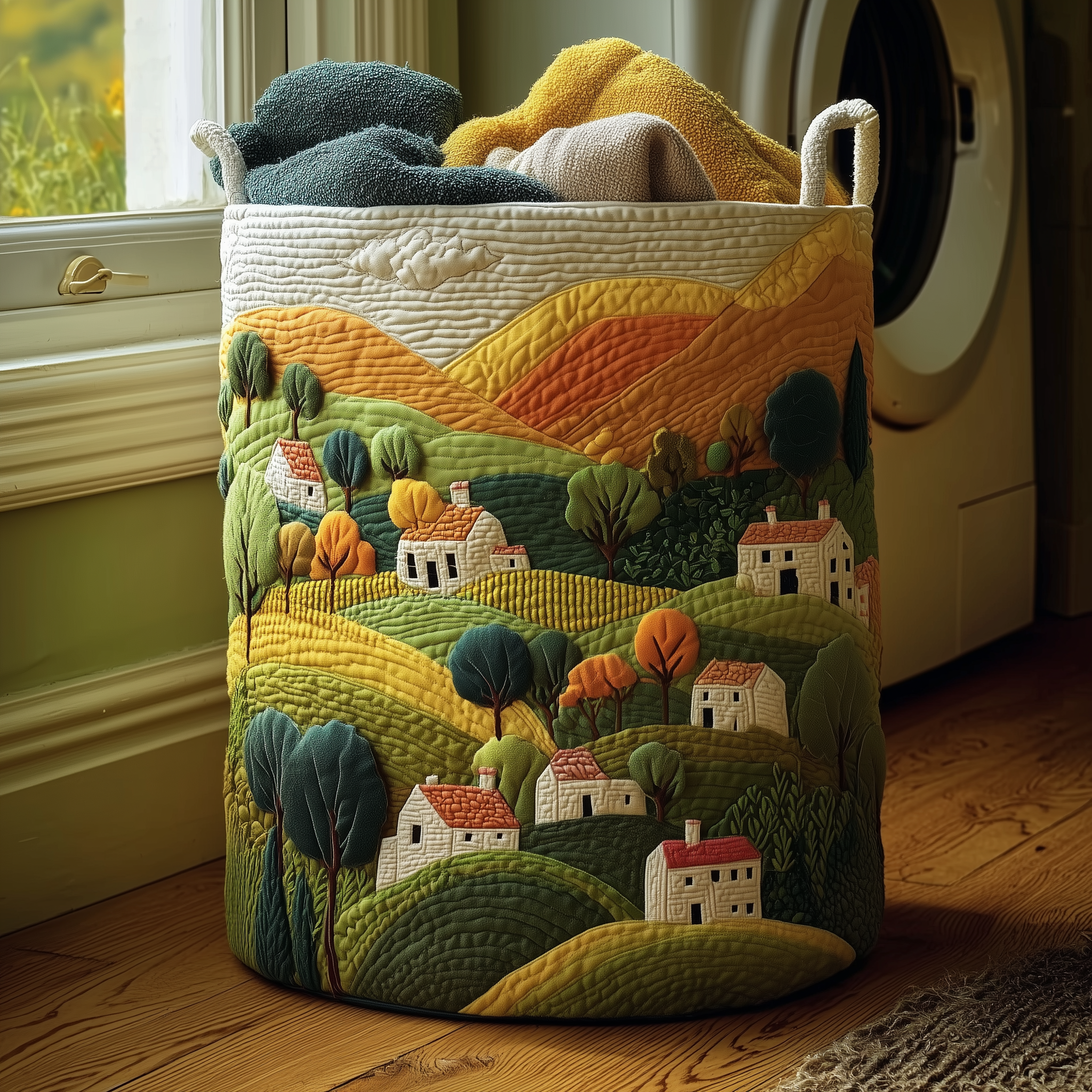 Tuscan Fields Quilted Laundry Basket Best Gift For Him