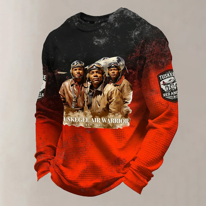 Tuskegee Air Warrior Est 1941 Long Sleeve Shirt Military Pilots Clothing Tribute Gifts