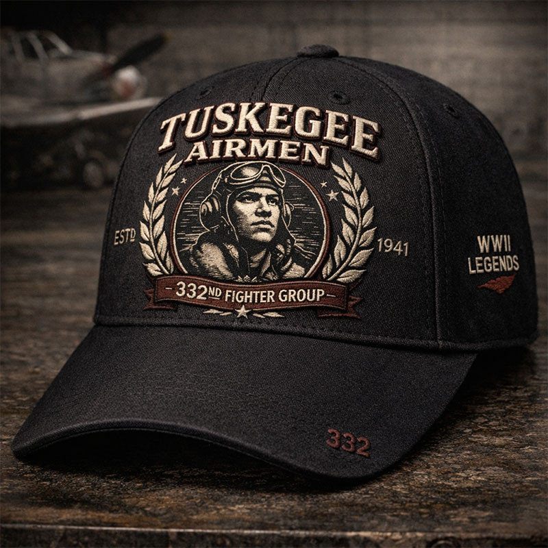 Tuskegee Airmen 332nd Fighter Group Hat African American Military Pilots Cap
