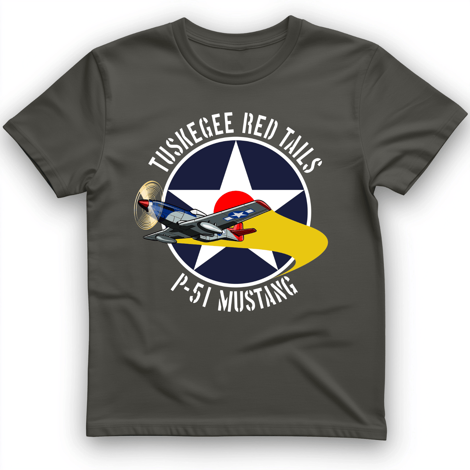 Tuskegee Red Tails P 51 Mustang T-Shirt Sarcastic Shirt Unique Gifts For Father