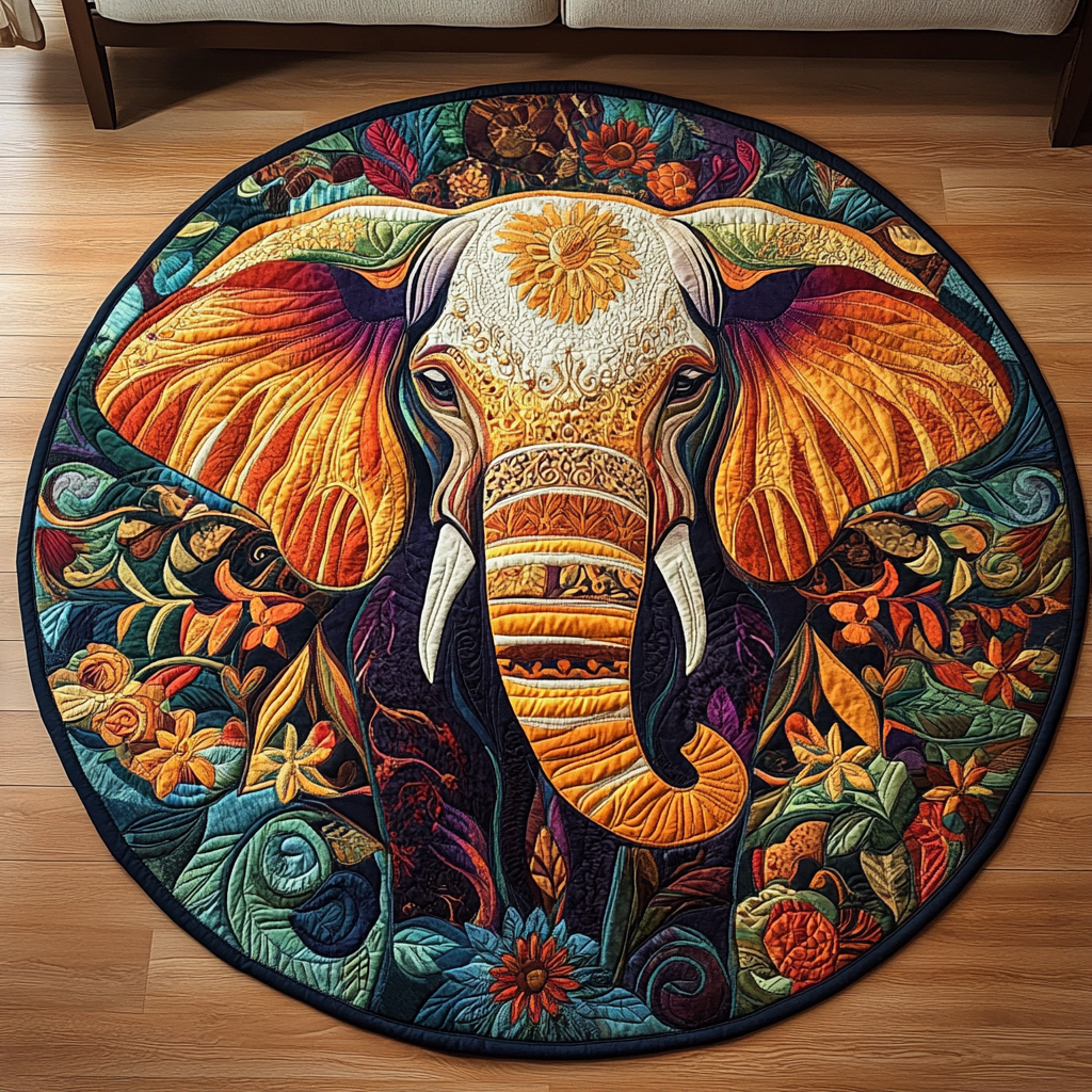 Tusker Terrain Quilted Round Mat Entrance Way Ideas Farmer Present Ideas