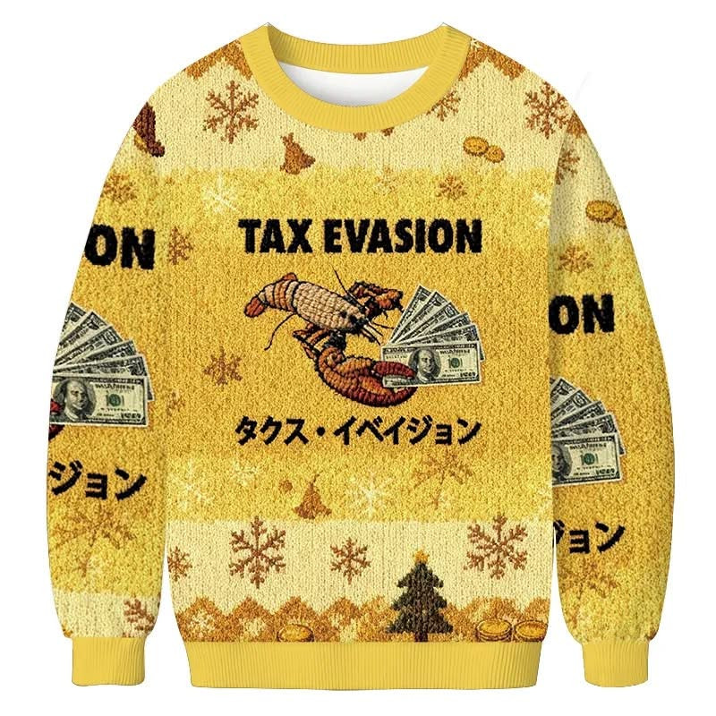 Tux Evasion Funny Christmas Ugly Sweater Xmas Apparel Christmas Gifts For Boyfriend