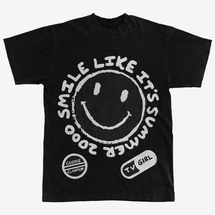 TV Girl X George Clanton Merch T-Shirt Smile Like It's Summer 2000 Shirt Gifts For Music Lover
