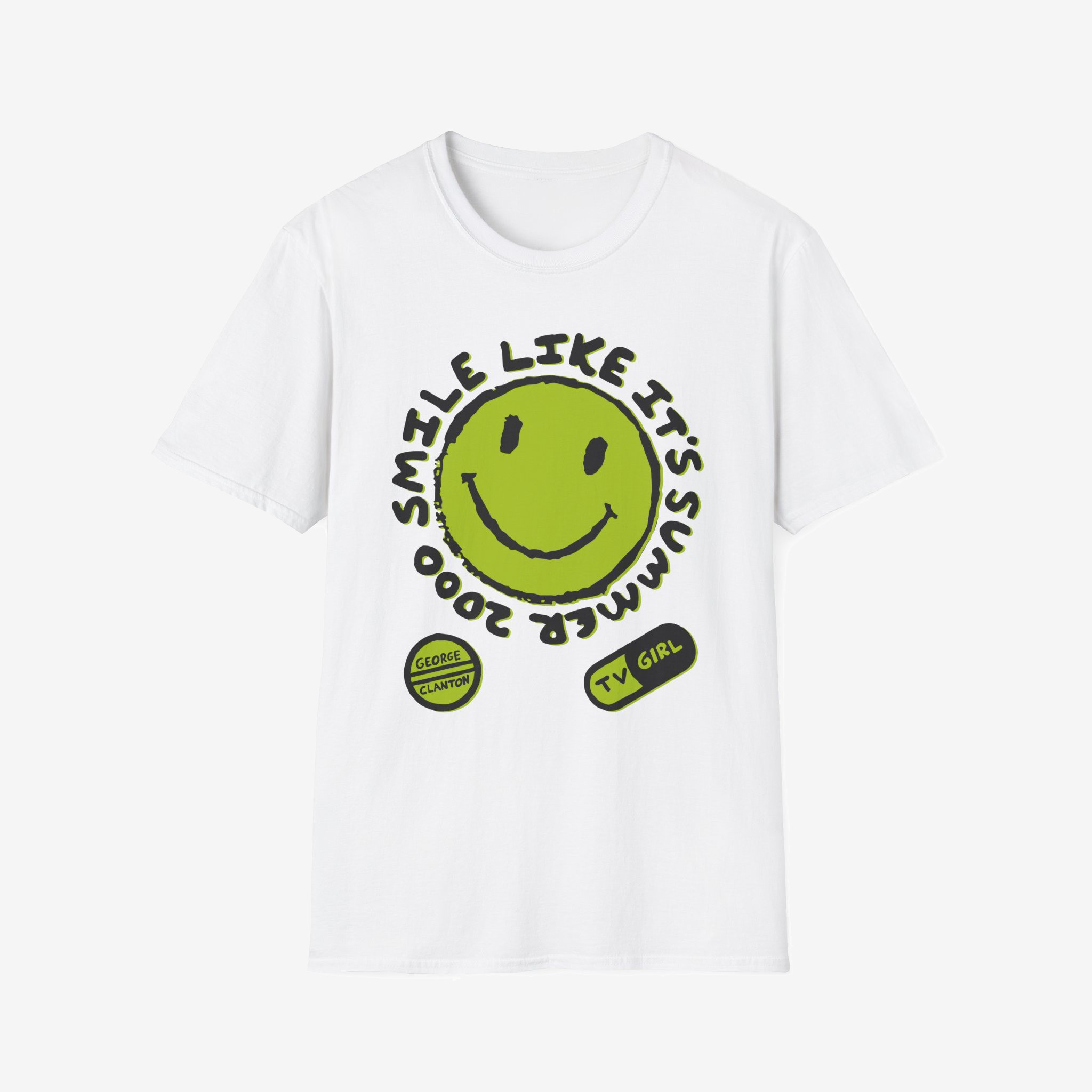 TV Girl X George Clanton Merch T-Shirt Smile Like It's Summer 2000 TV Girl Clothes Presents