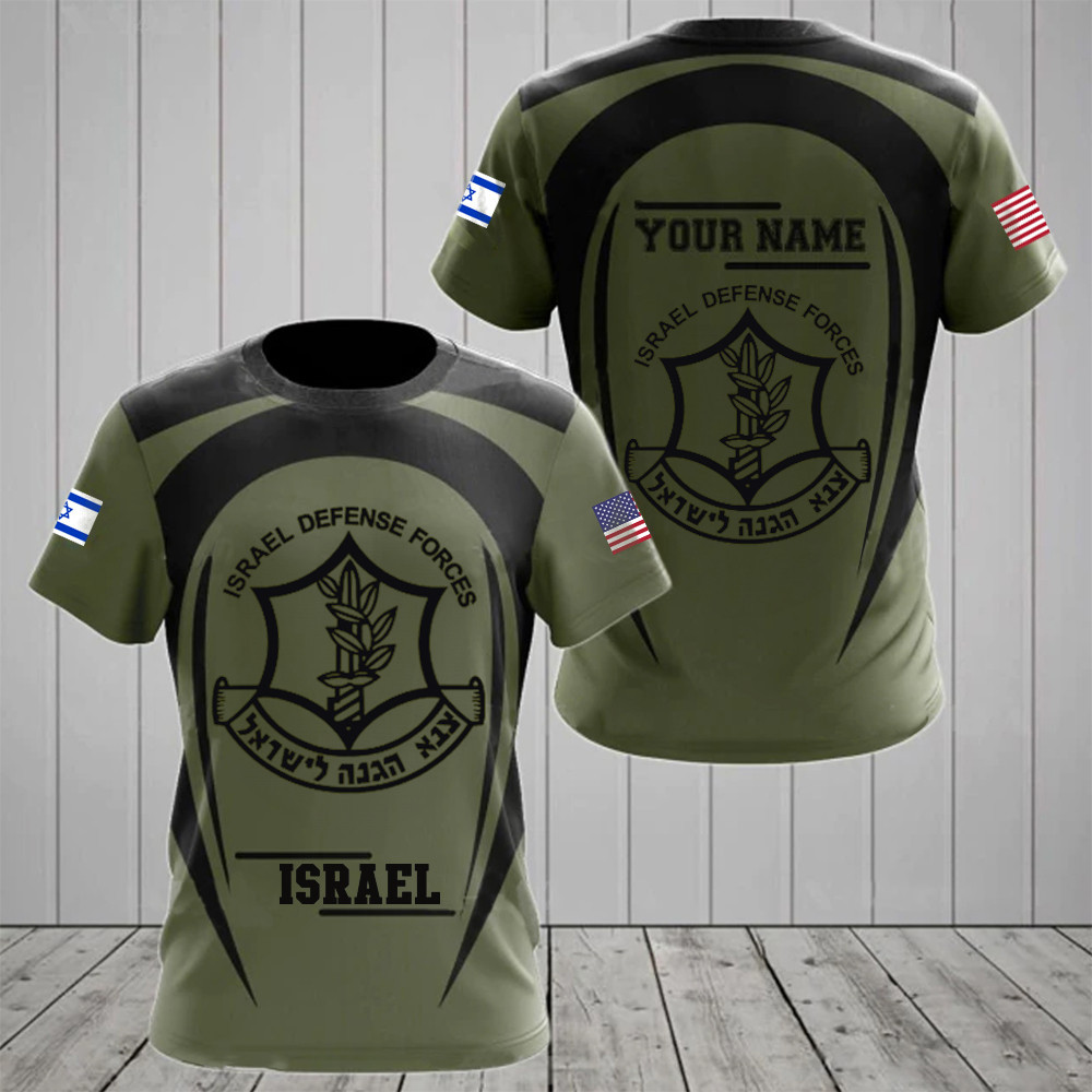 TW Personalized IDF Shirt Israel Defense Forces Shirt USA Stand With Israel T-Shirt Israel Merchandise