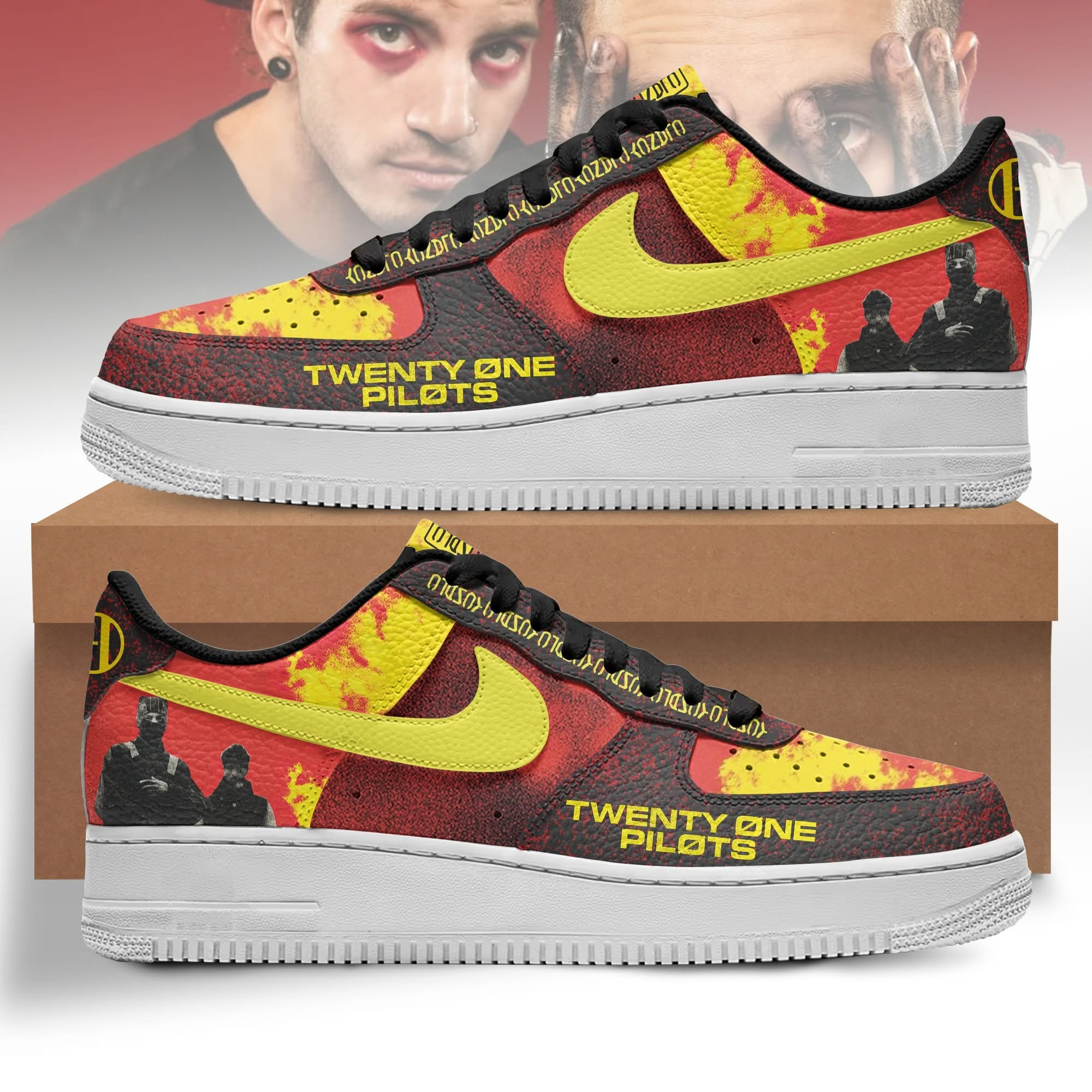 Twenty One Pilots Air Force 1 Shoes Sneakers Merchandise Unique 21 Pilots Gifts For Fans