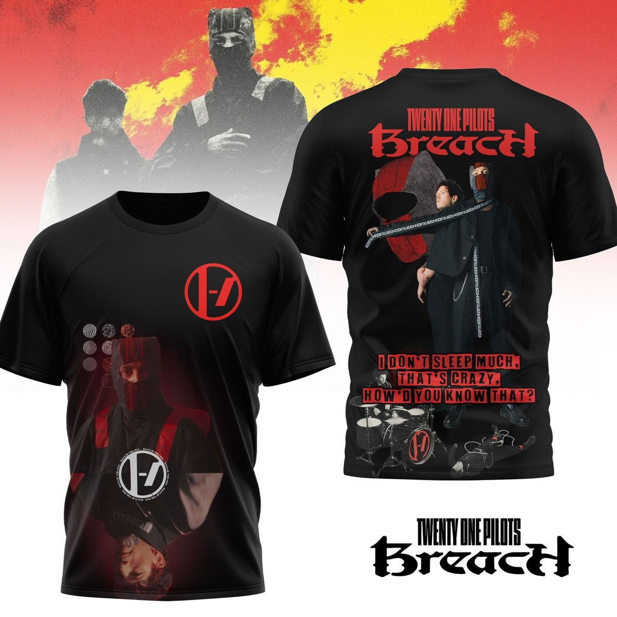 Twenty One Pilots Breach Show T-Shirt Best Gifts For Music Fans