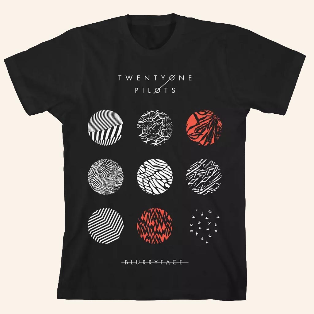 Twenty One Pilots Merch Blurryface Album Cover T-Shirt Gifts For Music Lovers