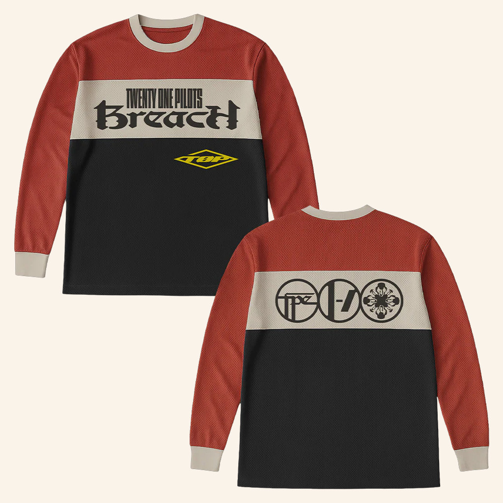 Twenty One Pilots Merch Breach Jersey Long Sleeve Cool Gifts For Music Lovers Twenty One Pilots Merch Breach Jersey Long Sleeve Cool Gifts For Music Lovers