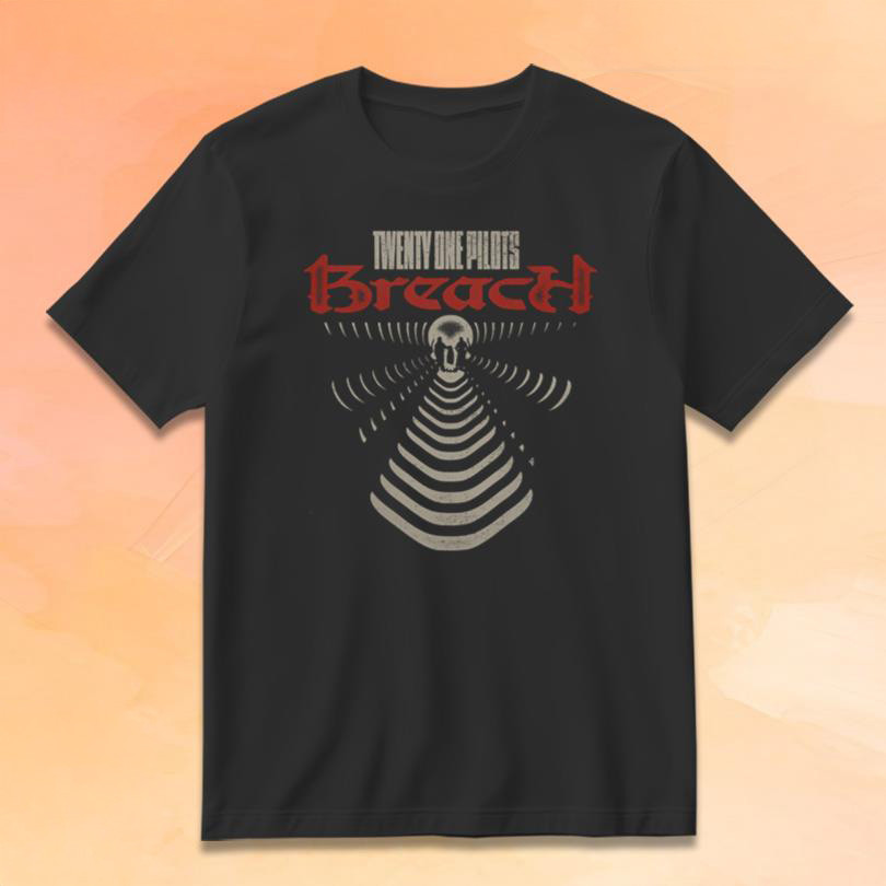 Twenty One Pilots Merch Breach Radiate T-Shirt Music Related Gifts For Guys