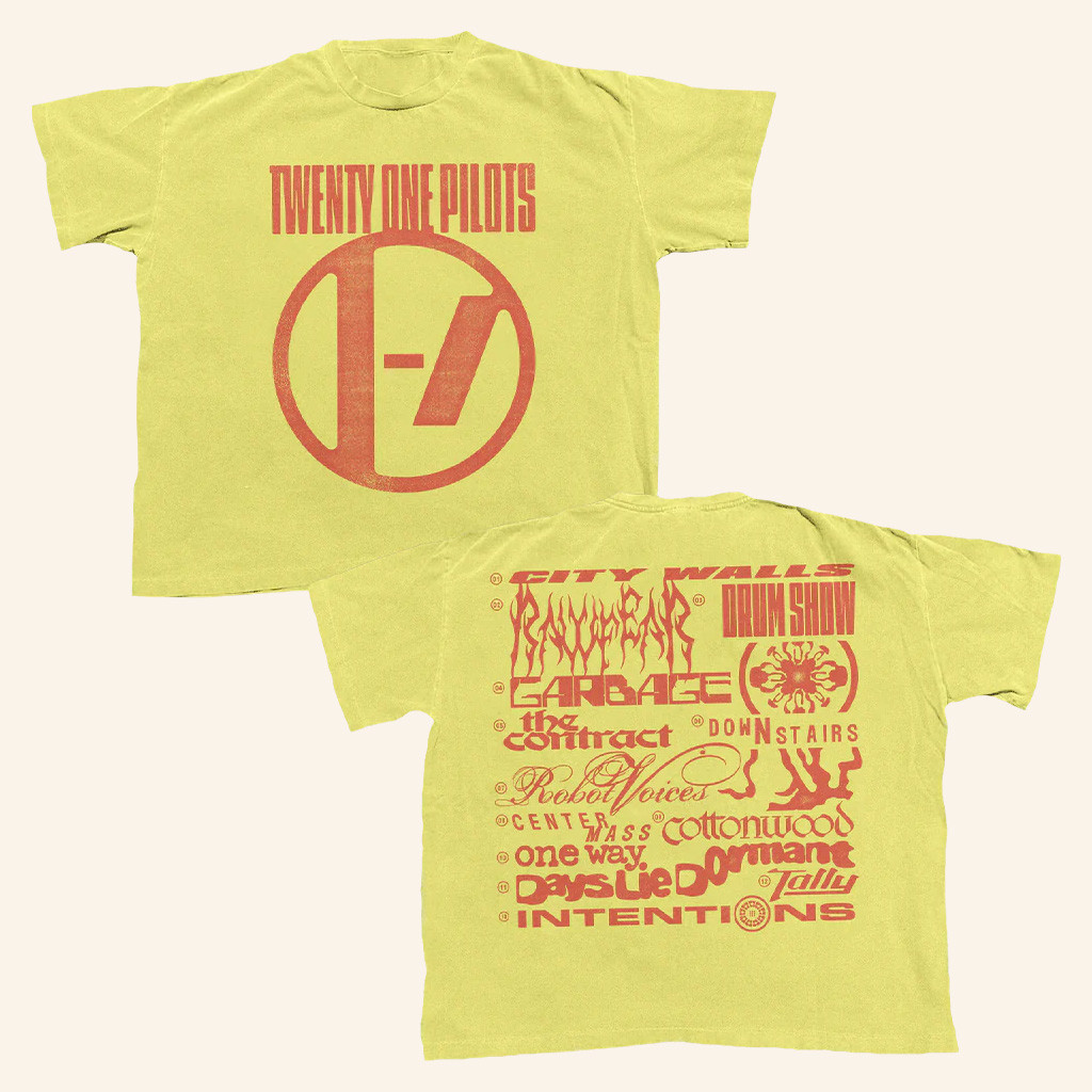 Twenty One Pilots Merch Breach Tracklist T-Shirt Christmas Gifts For Music Enthusiasts