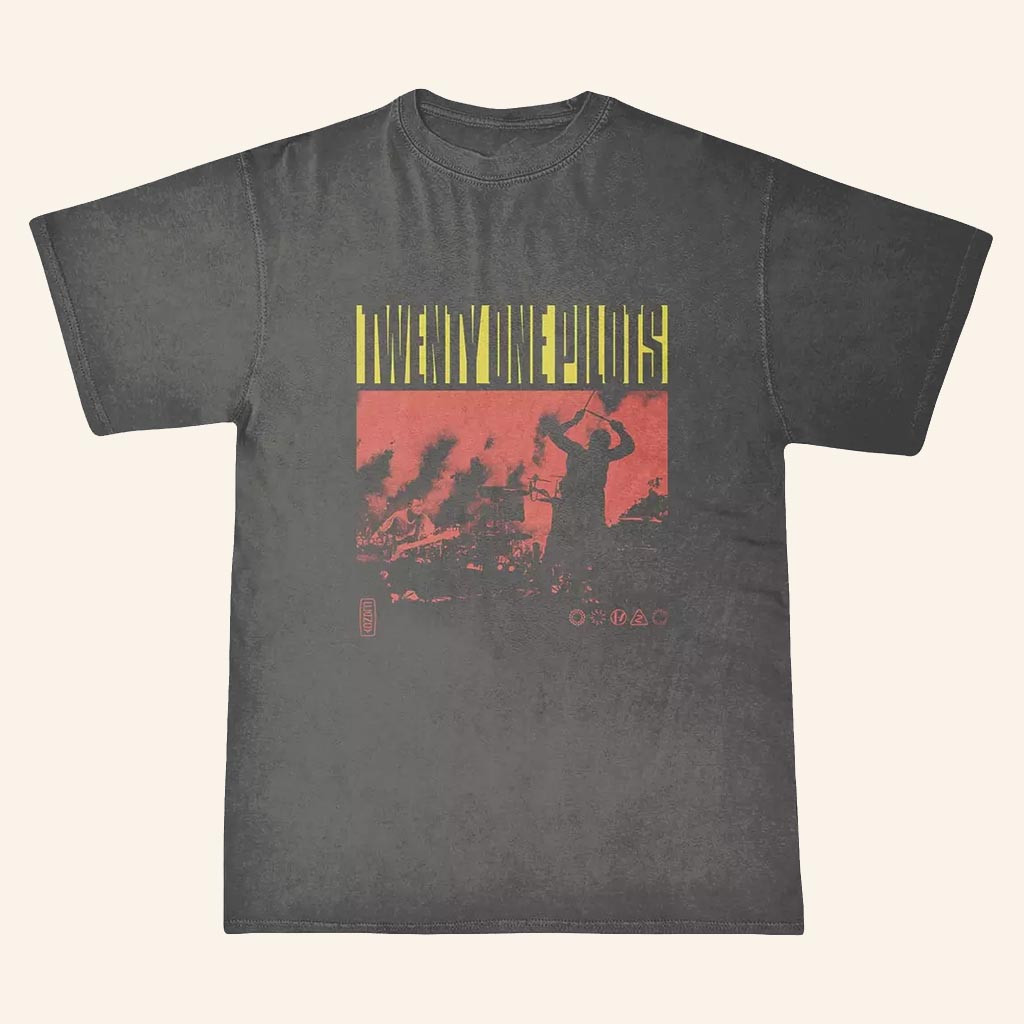 Twenty One Pilots Merch Performance Smoke T-Shirt Presents For Music Lovers