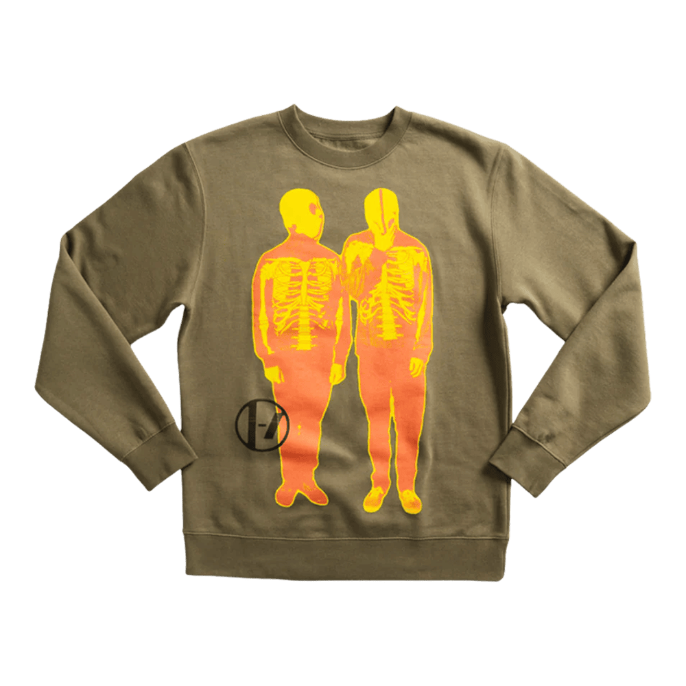 Twenty One Pilots Merch Skeleton Green Crewneck Sweatshirt First Fathers Day Gift