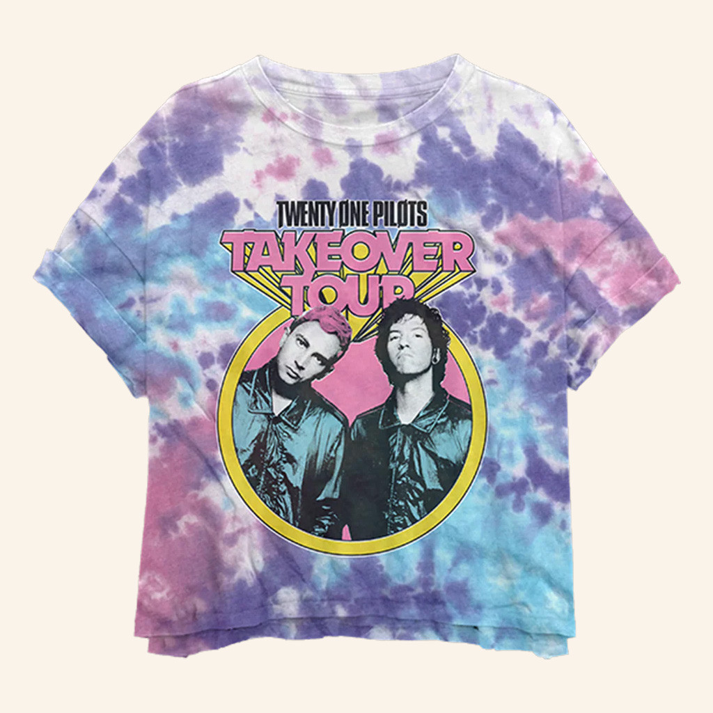 Twenty One Pilots Merch Takeover Tour Tie Dye T-Shirt Christmas Gifts For Friends