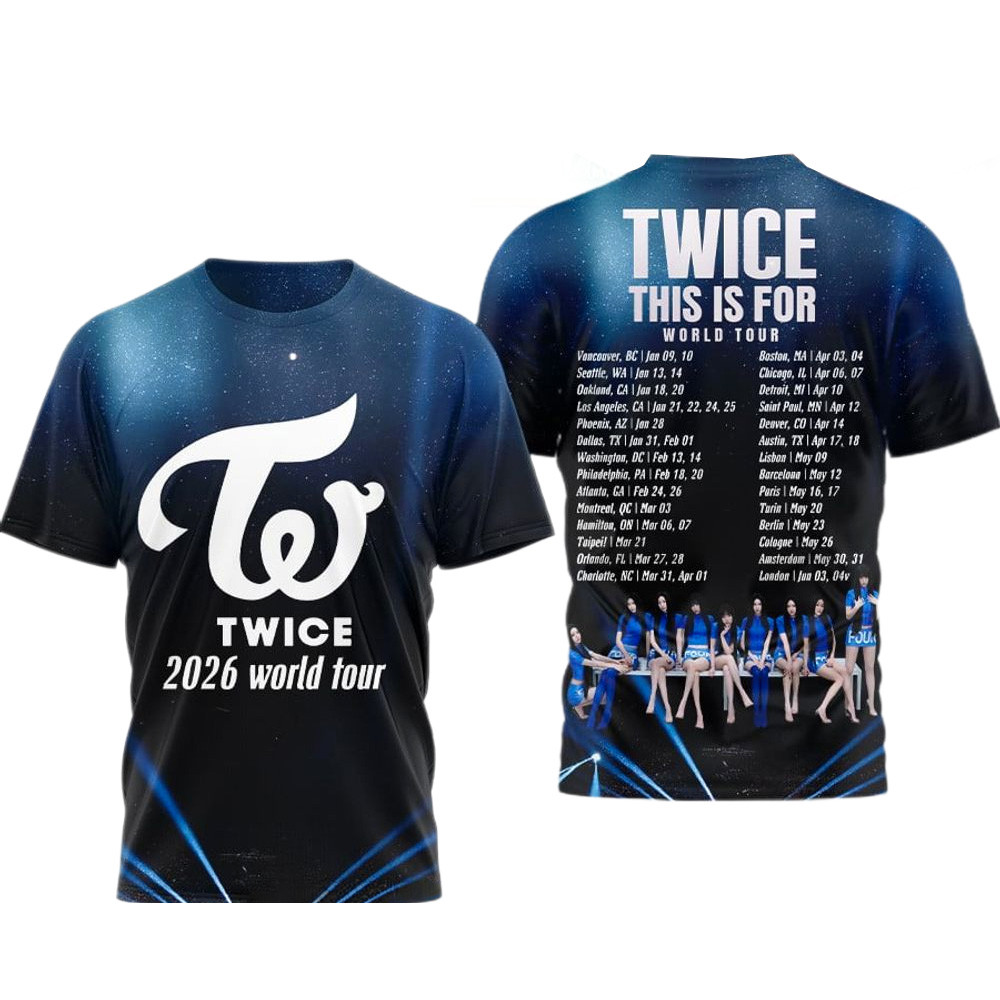 Twice 2026 World Tour T-Shirt Twice Merch Gift Ideas For Girlfriend