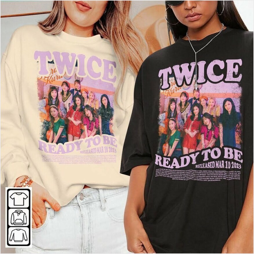 Twice Kpop Shirt, Ready To Be Album Vintage SweatShirt, Kpop Graphic Tee Gifts For BFF Trendy Merch Twice Kpop Shirt, Ready To Be Album Vintage SweatShirt, Kpop Graphic Tee Gifts For BFF Trendy Merch