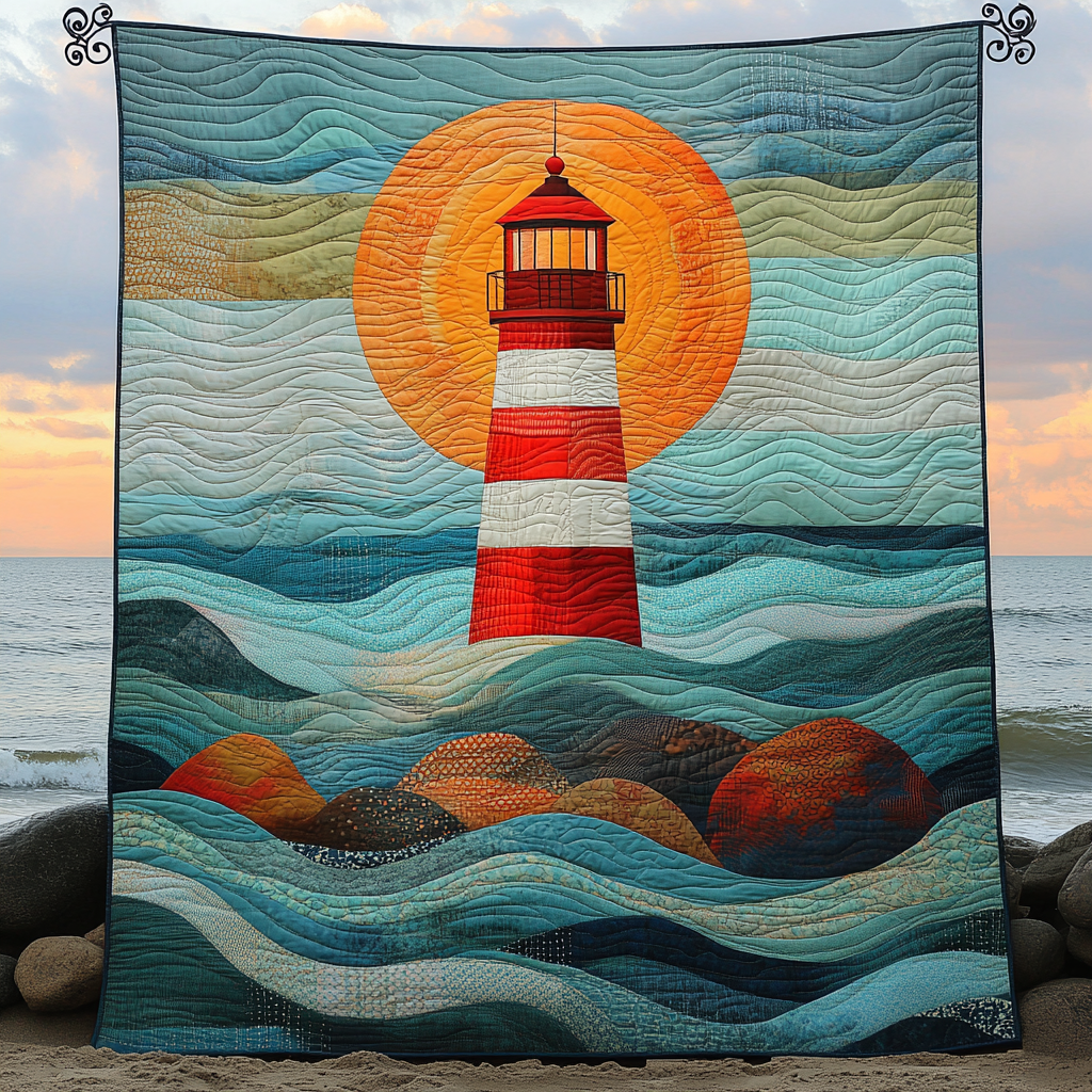 Twilight Beacon Quilted Blanket Christmas Gift Blanket
