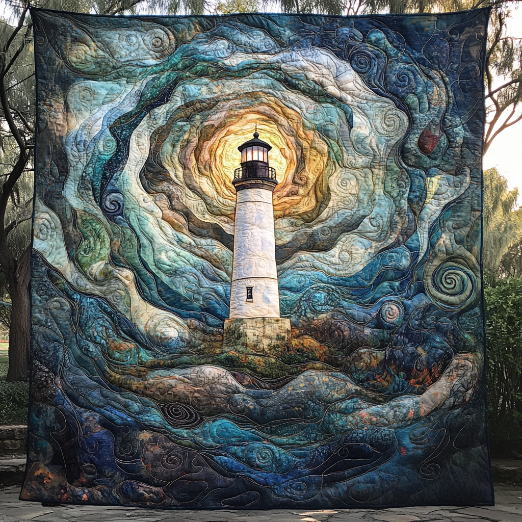 Twilight Beacon Quilted Blanket Christmas Soft Blanket