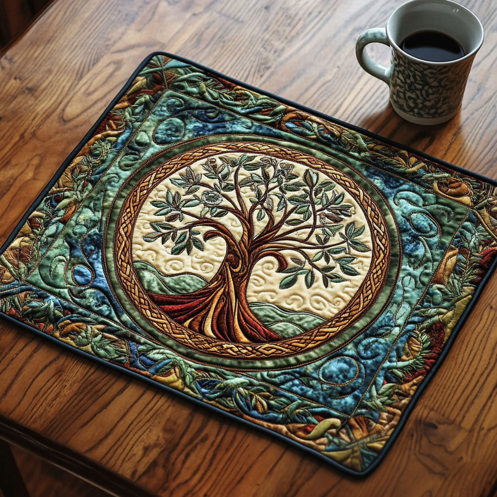 Twilight Branches Quilted Placemat House Decor Items Tree Of Life Gift Items