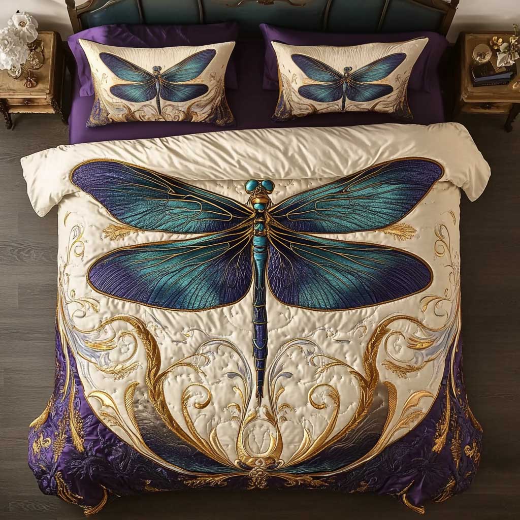 Twilight Dragonfly Duvet Cover Set Quilted Bedspreads Anniversary Gifts For Her
