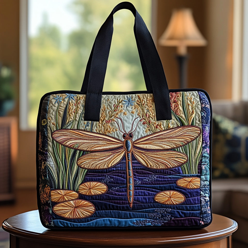 Twilight Dragonfly Quilted Tote Bag Great Dragonfly Lover Gift Ideas