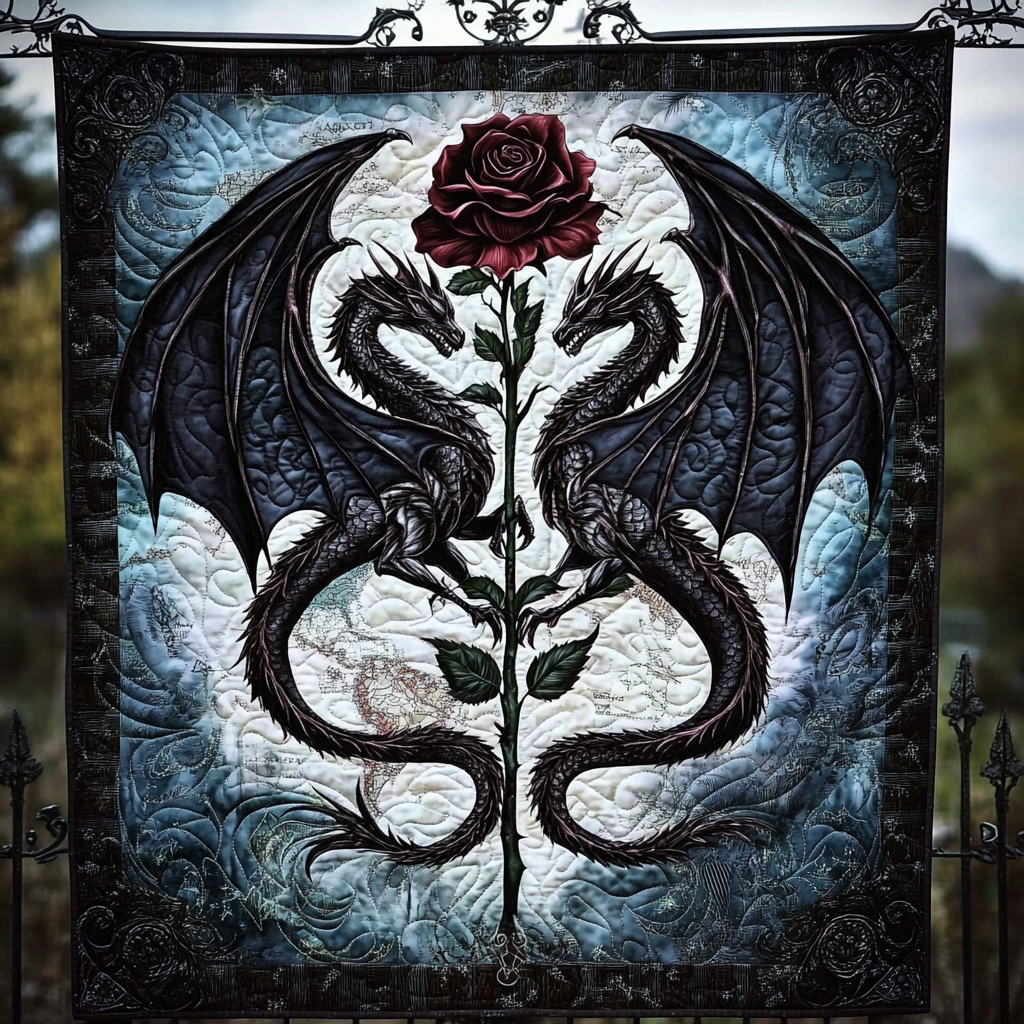 Twilight Embrace Quilted Blanket Presents For Dragon Lovers