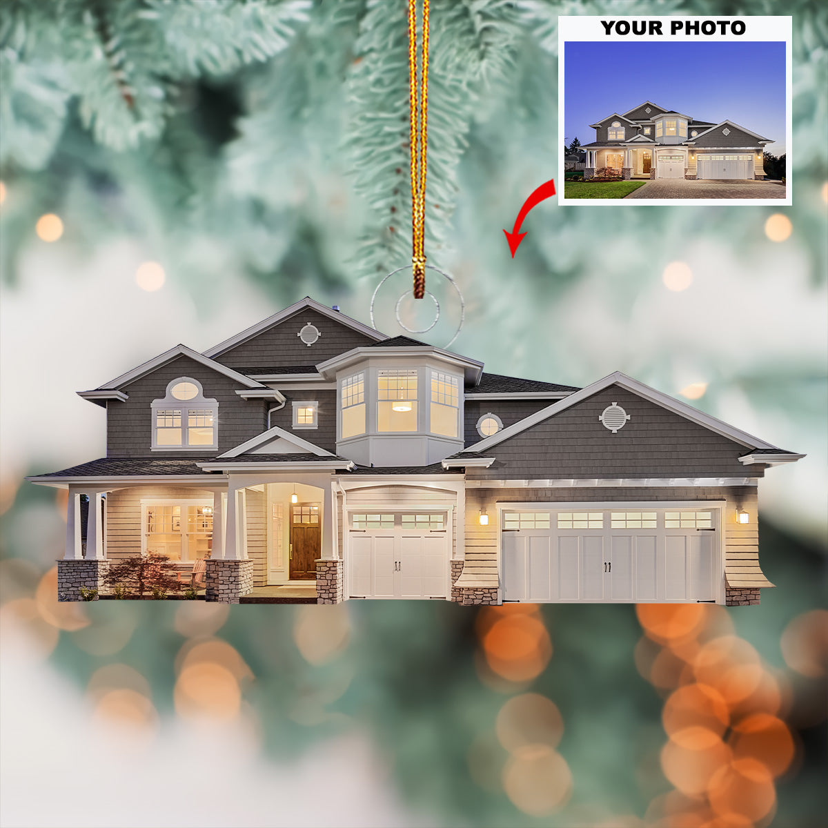 Twilight Estate Personalized Photo Mica Ornament Gift For Family Family Members