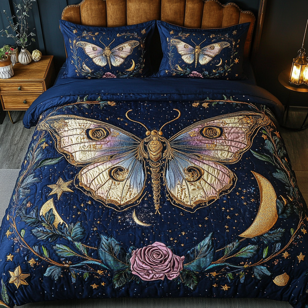 Twilight Float Quilted Bedding Set Best Bed Sheet Set Butterfly Birthday Gifts