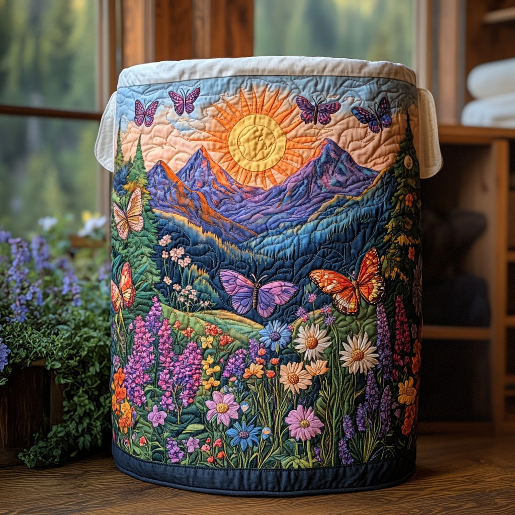 Twilight Flutter Quilted Laundry Basket Merch For Family Time