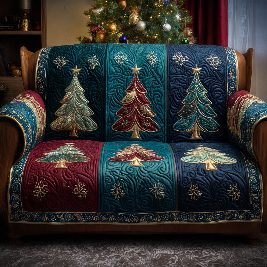 Twilight Forest Quilted Sofa Cover Santa Sofa Cover Great Family Gifts