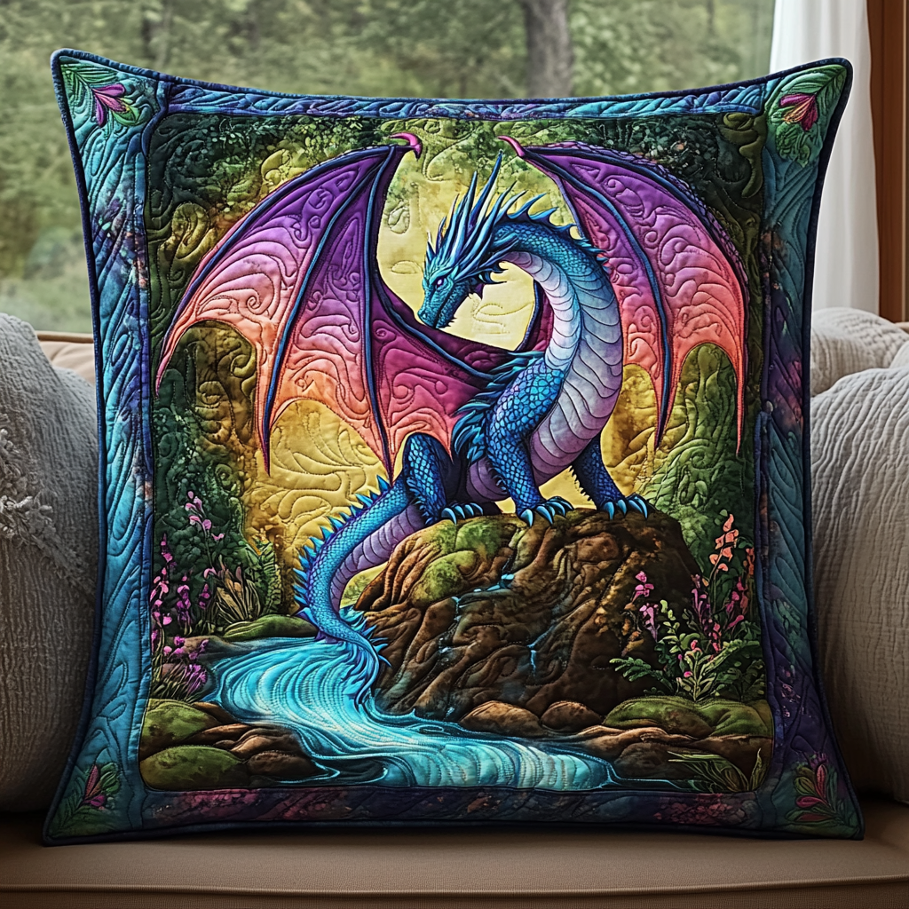 Twilight Fury Quilted Pillow Case Santa Christmas Pillow Cover