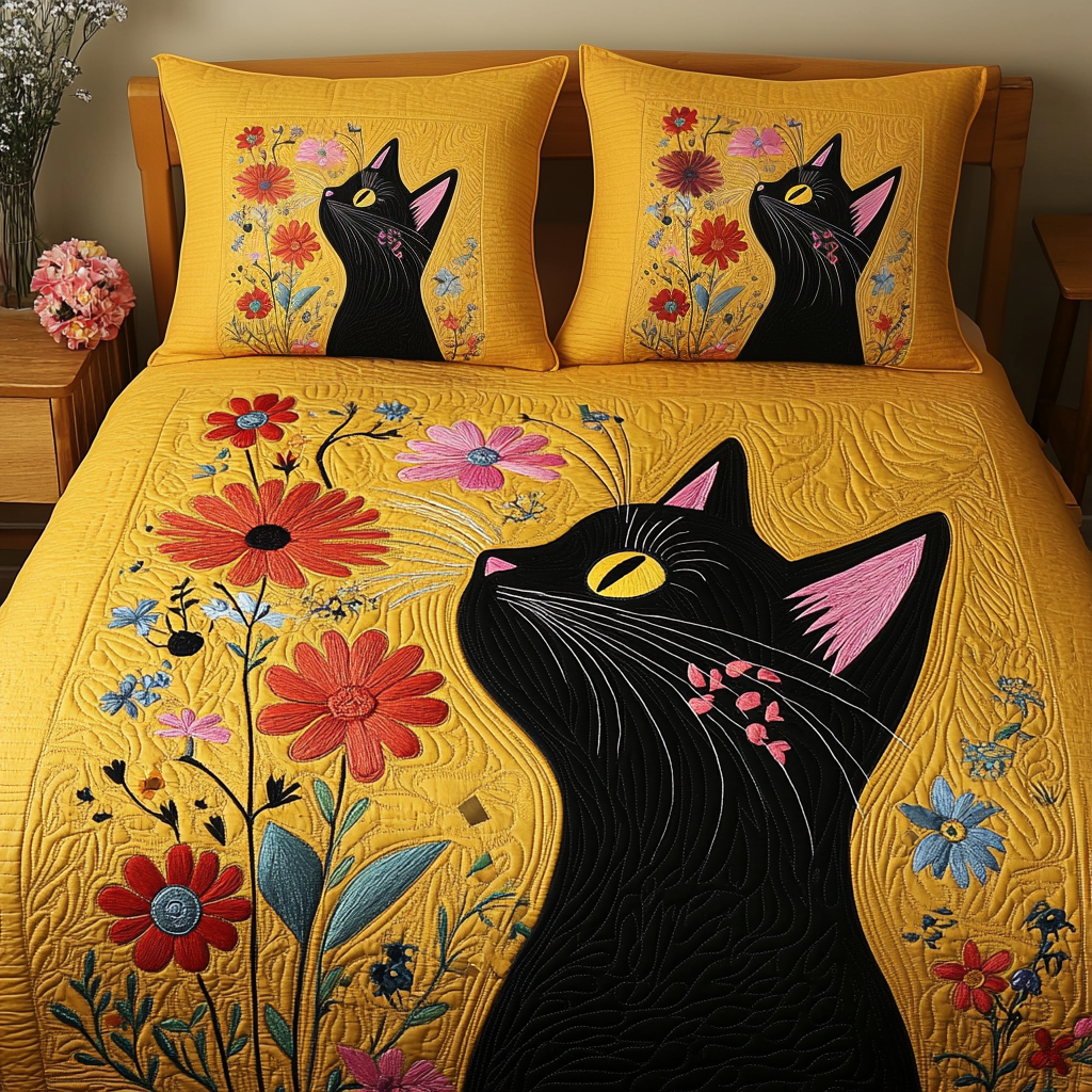 Twilight Gaze Quilted Bedding Set Best Bed Sheet Set Things To Get Your Cat For Christmas