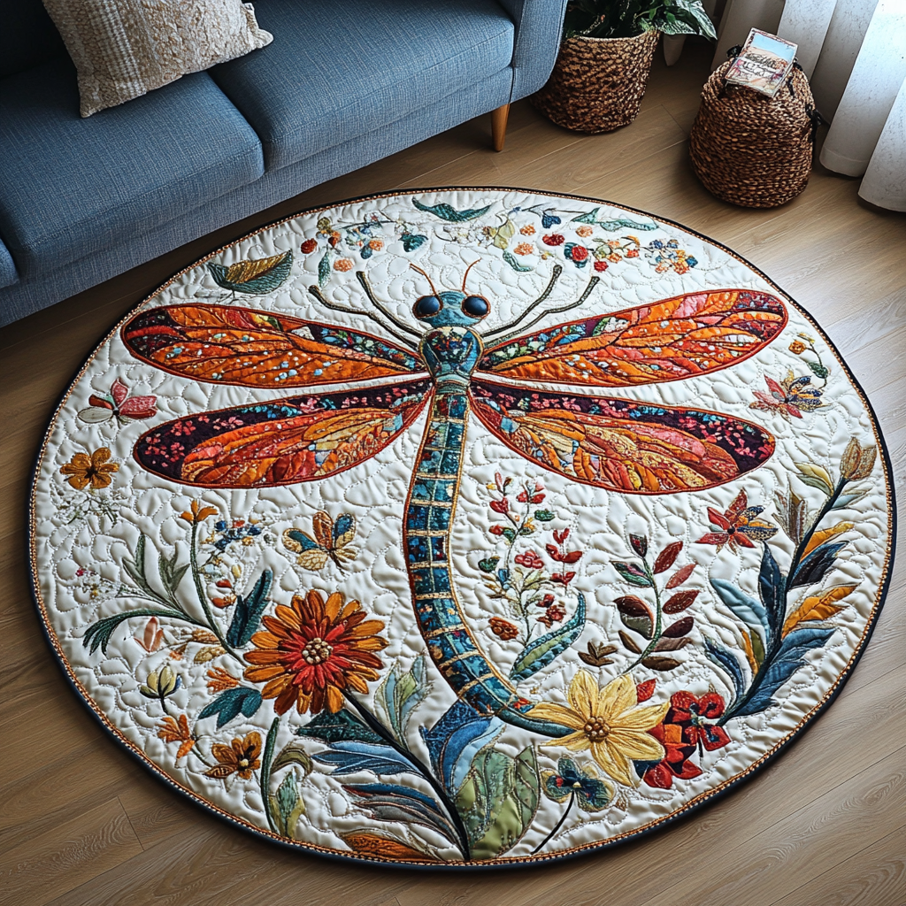Twilight Glider Quilted Round Mat Outdoor Decor Great Book Lover Gift Ideas