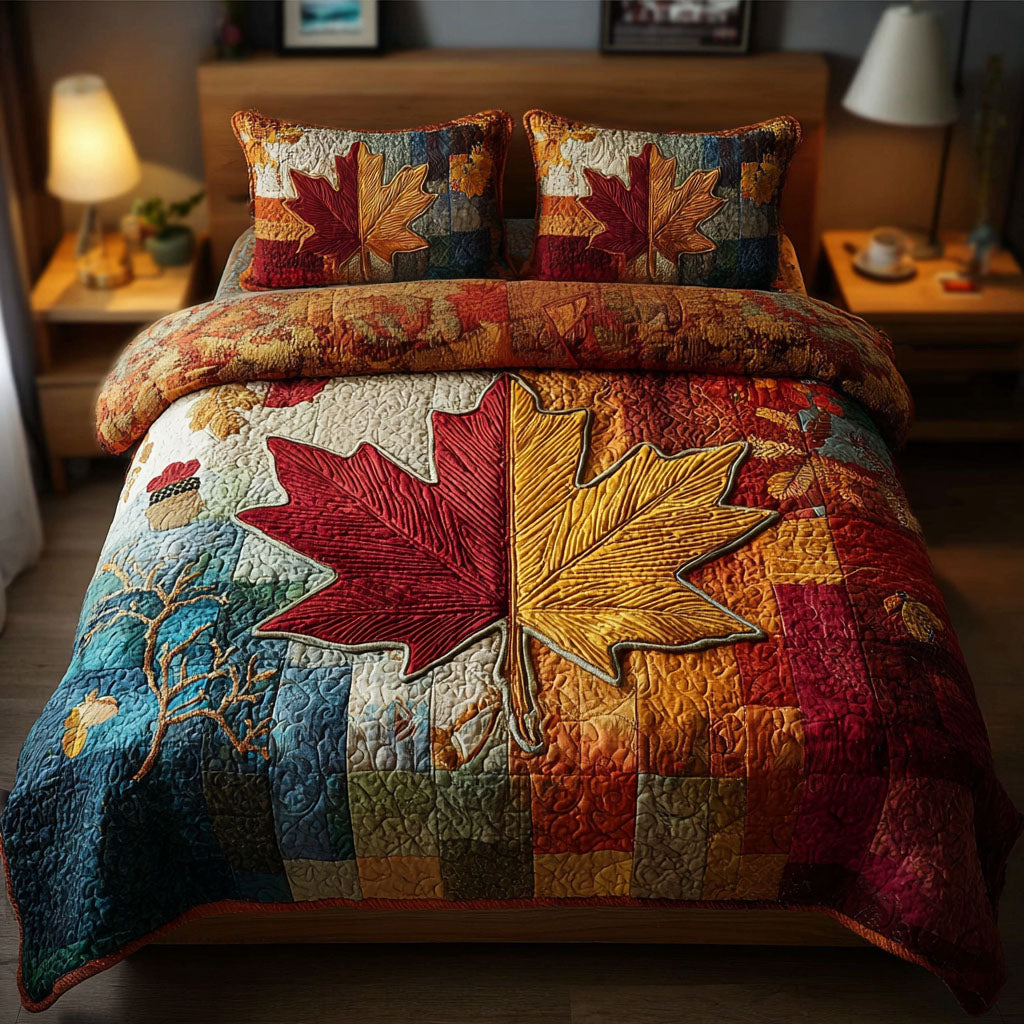 Twilight Grove Quilted Bedding Set Cool Bedroom Decor Fall Autumn Gifts For Her
