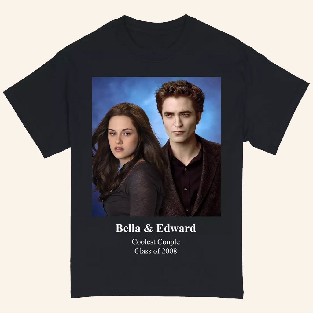 Twilight Merch Bella And Edward Coolest Couple T-Shirt Great Gifts For Her