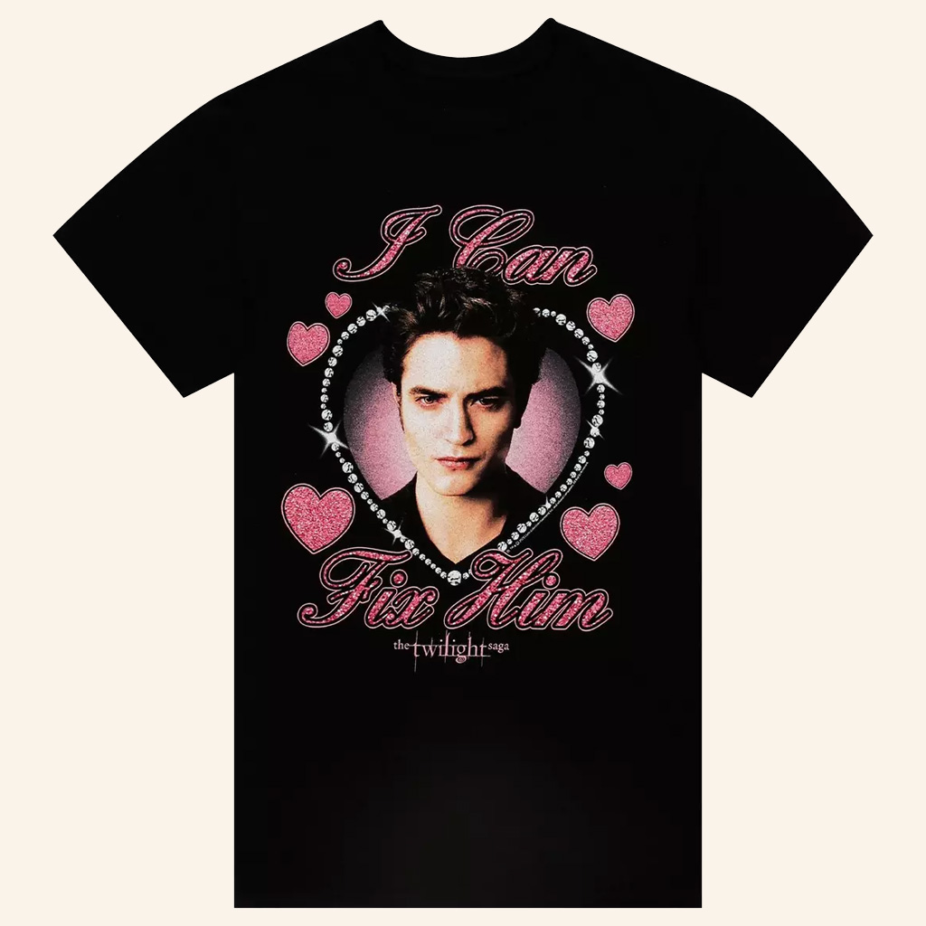 Twilight Merch Edward Cullen I Can Fix Him T-Shirt Great Gifts For Her