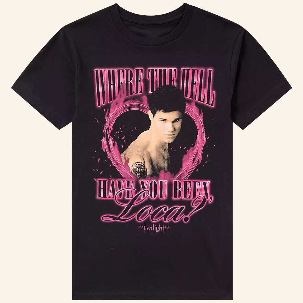 Twilight Merch Jacob Loca Bold Heart T-Shirt Gifts Ideas For Besties