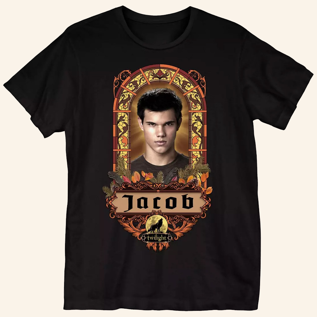 Twilight Merch Jacob Stained Glass Portrait T-Shirt Gifts Ideas For Friends Twilight Merch Jacob Stained Glass Portrait T-Shirt Gifts Ideas For Friends