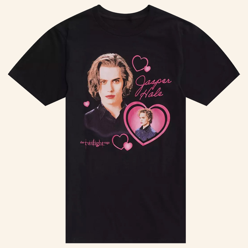 Twilight Merch Jasper Heart Girls T-Shirt Best Gifts For Girlfriend