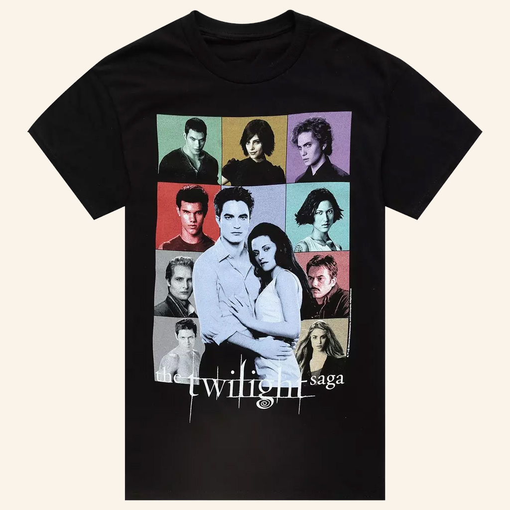 Twilight Merch The Twilight Saga Rainbow Portraits T-Shirt Gifts For Him