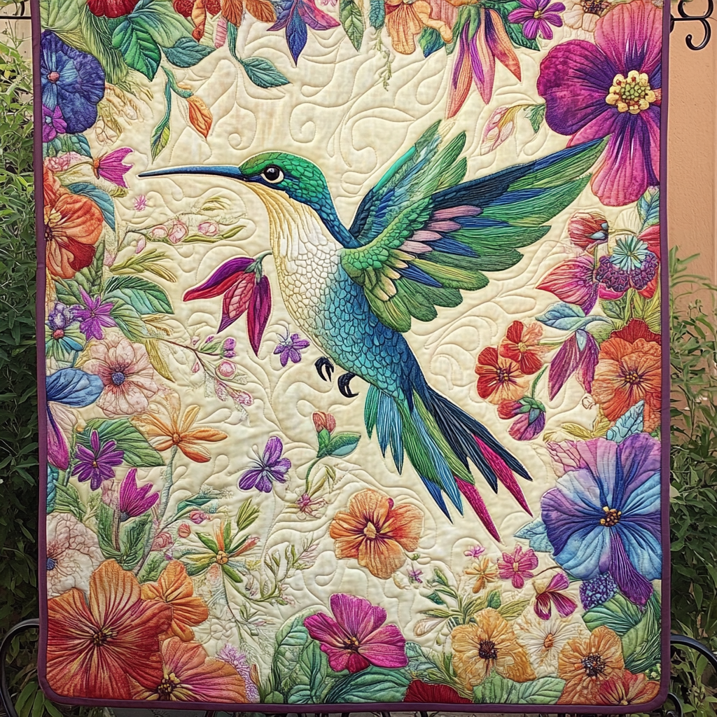 Twilight Nectar Quilted Blanket Gift Ideas For Bird Lovers