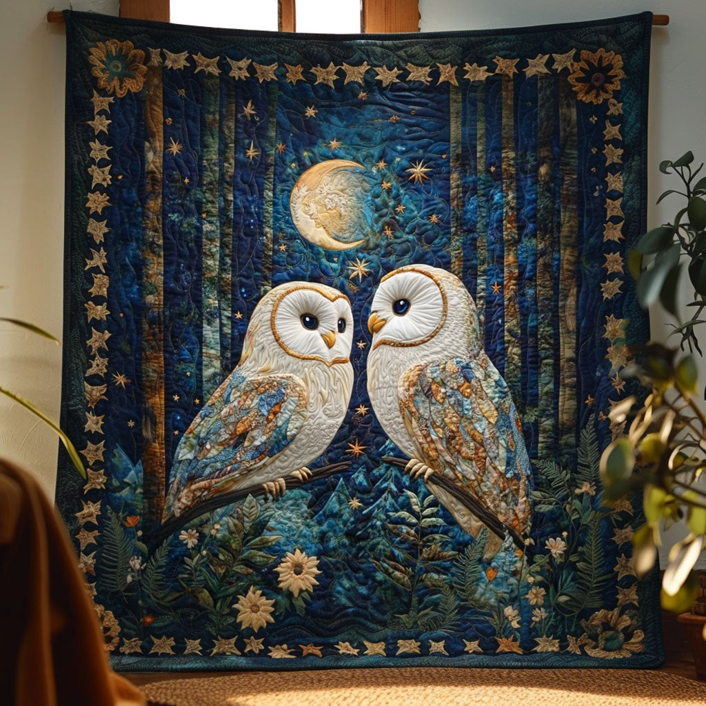 Twilight Owl Quilt Unique Holiday Gift Idea with Quilt Blanket