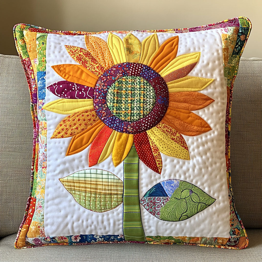 Twilight Petal Quilted Pillow Case Cute Pillow Covers Sunflower Presents