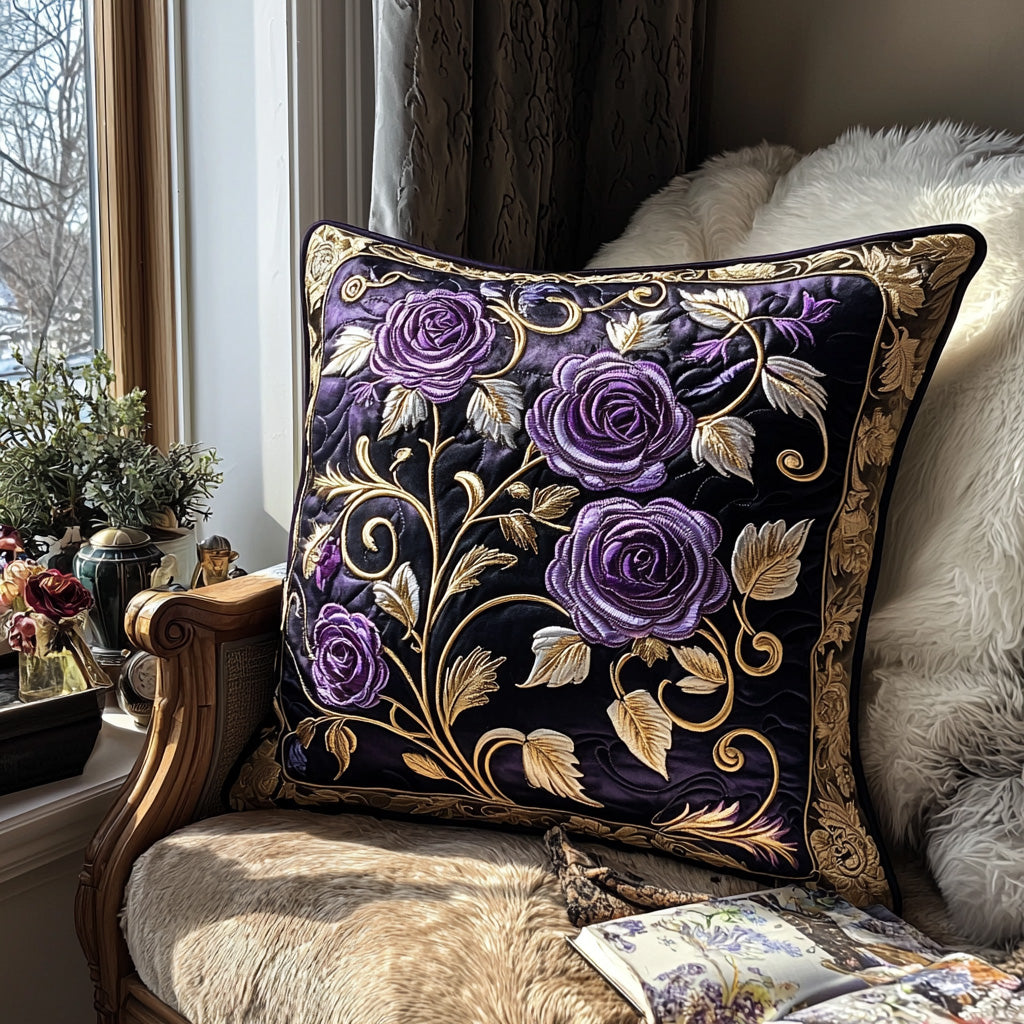 Twilight Rose Quilted Pillow Case Decorative Pillow Cases Gifts For The Flower Lover