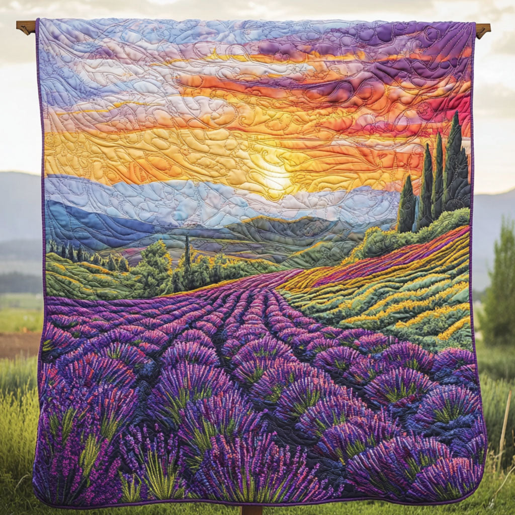 Twilight Serenity Quilted Blanket Bed Christmas Decor Lavender Themed Gifts
