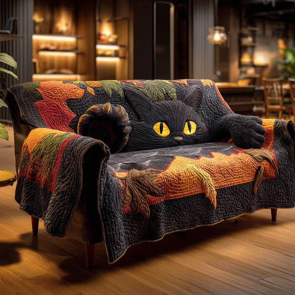 Twilight Stroll Quilted Sofa Cover Living Room Decor Ideas Cool Gifts For Cat Lovers