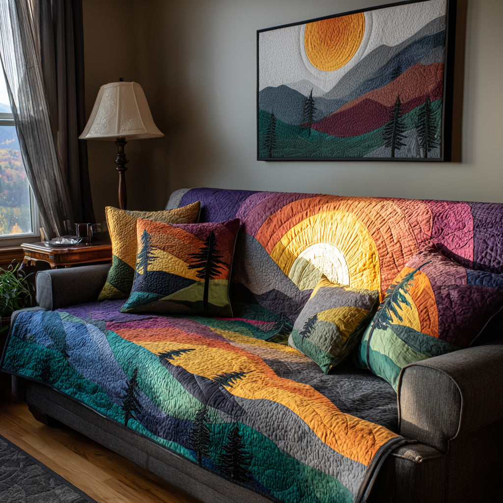 Twilight Sun Peaks Quilted Sofa Cover Indoor Decorations Grandparent Christmas Gifts