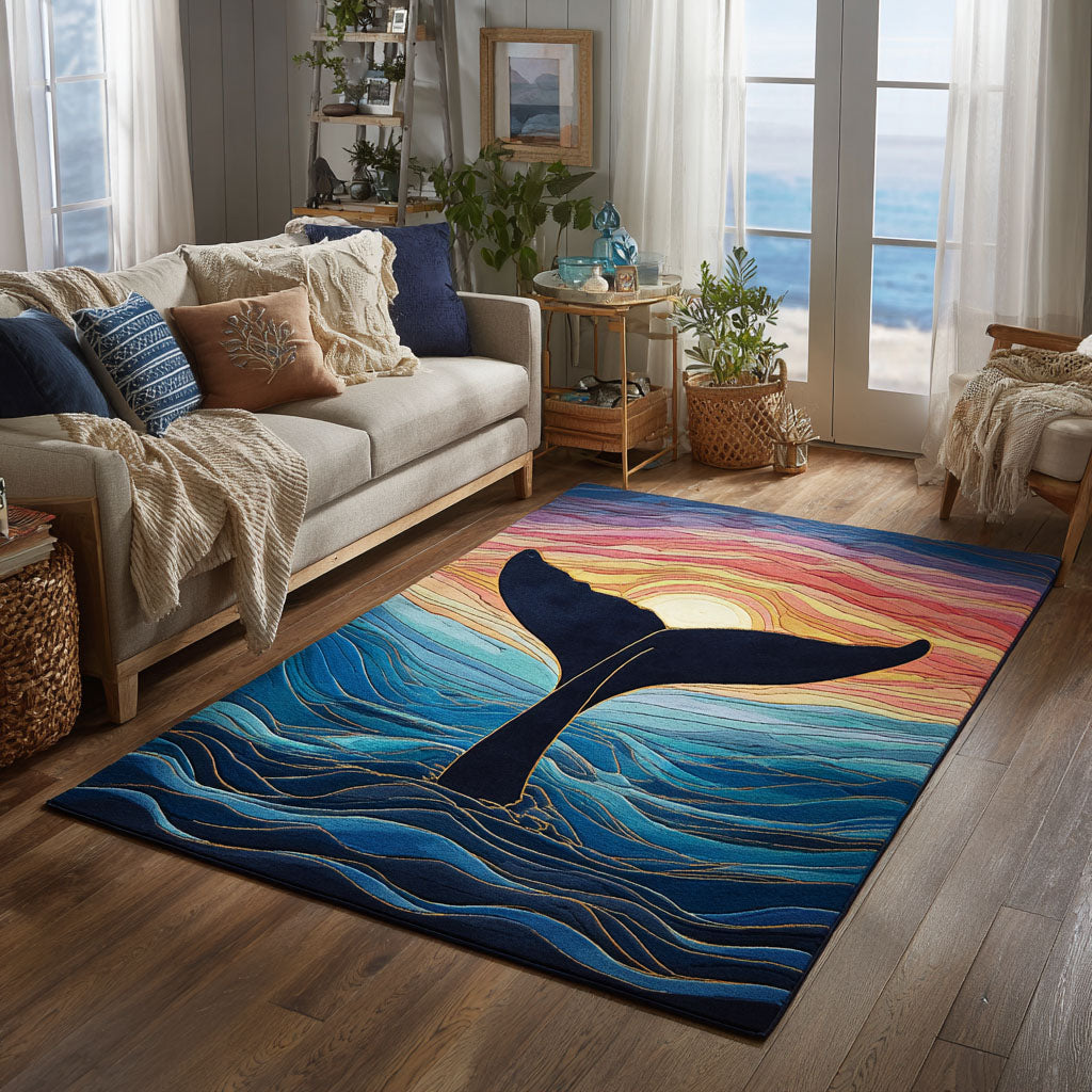 Twilight Tail Area Rug Christmas House Decor Gifts For Sea Lovers