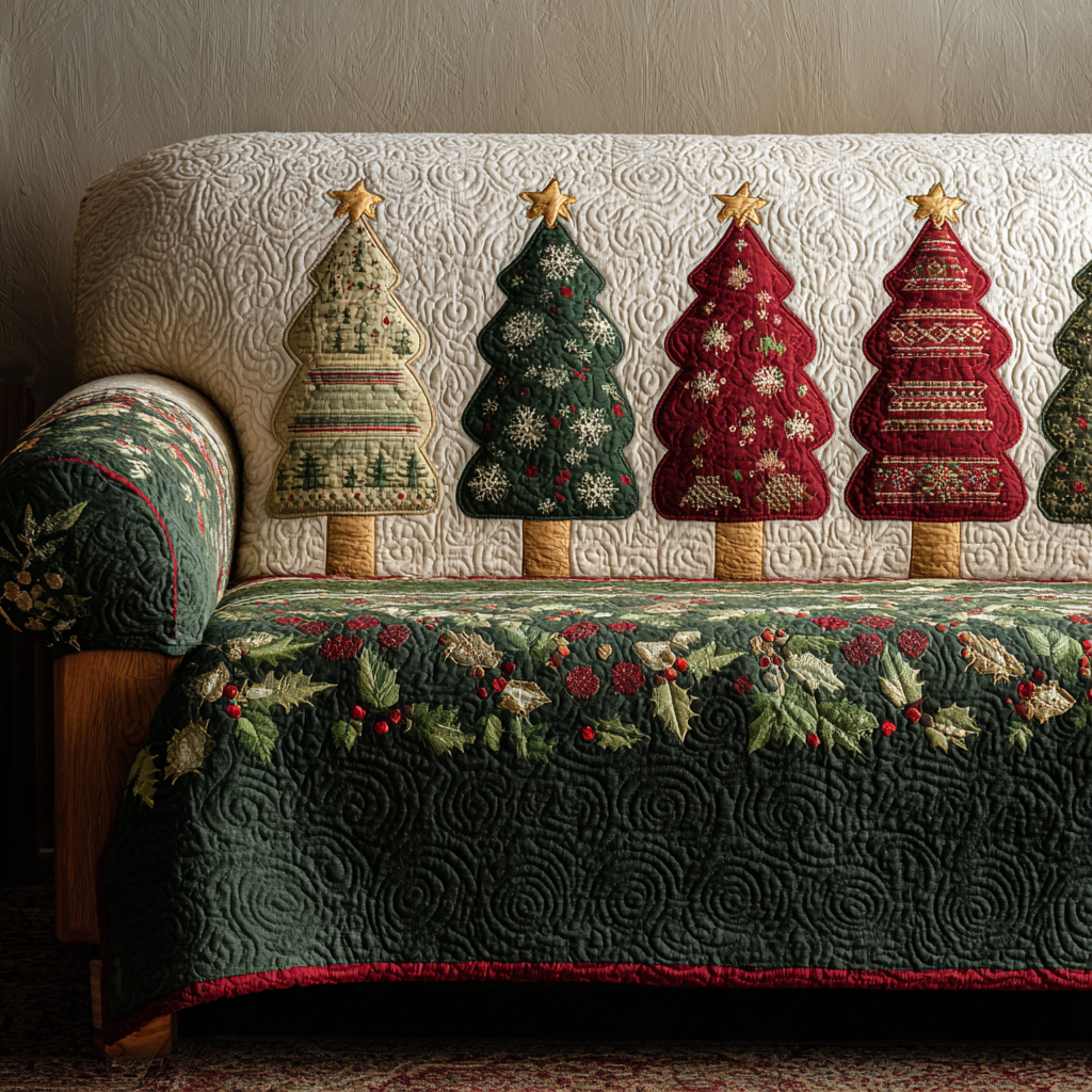 Twilight Trees Quilted Sofa Cover Santa Sofa Cover Christmas Ideas For Mom